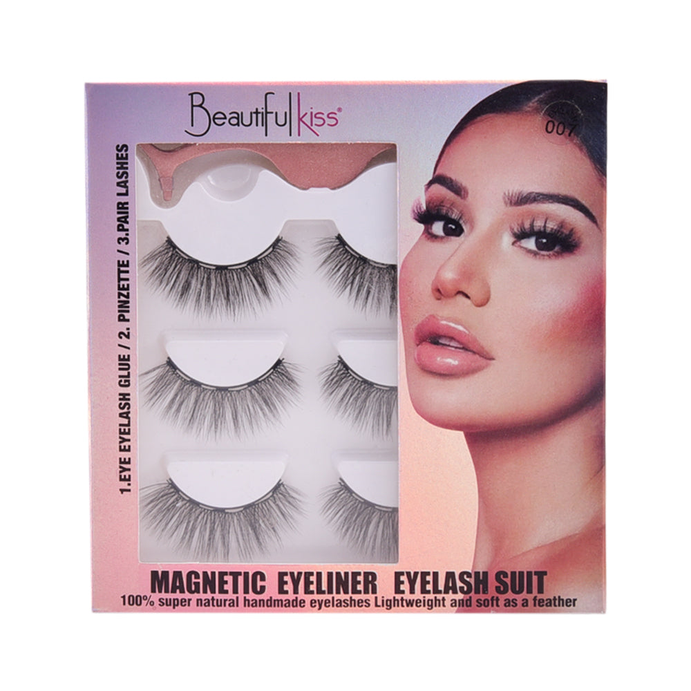 BEAUTIFUL KISS EYELASH 3PAIR KIT IR E-7609 Default Title - MamasJan Makeup