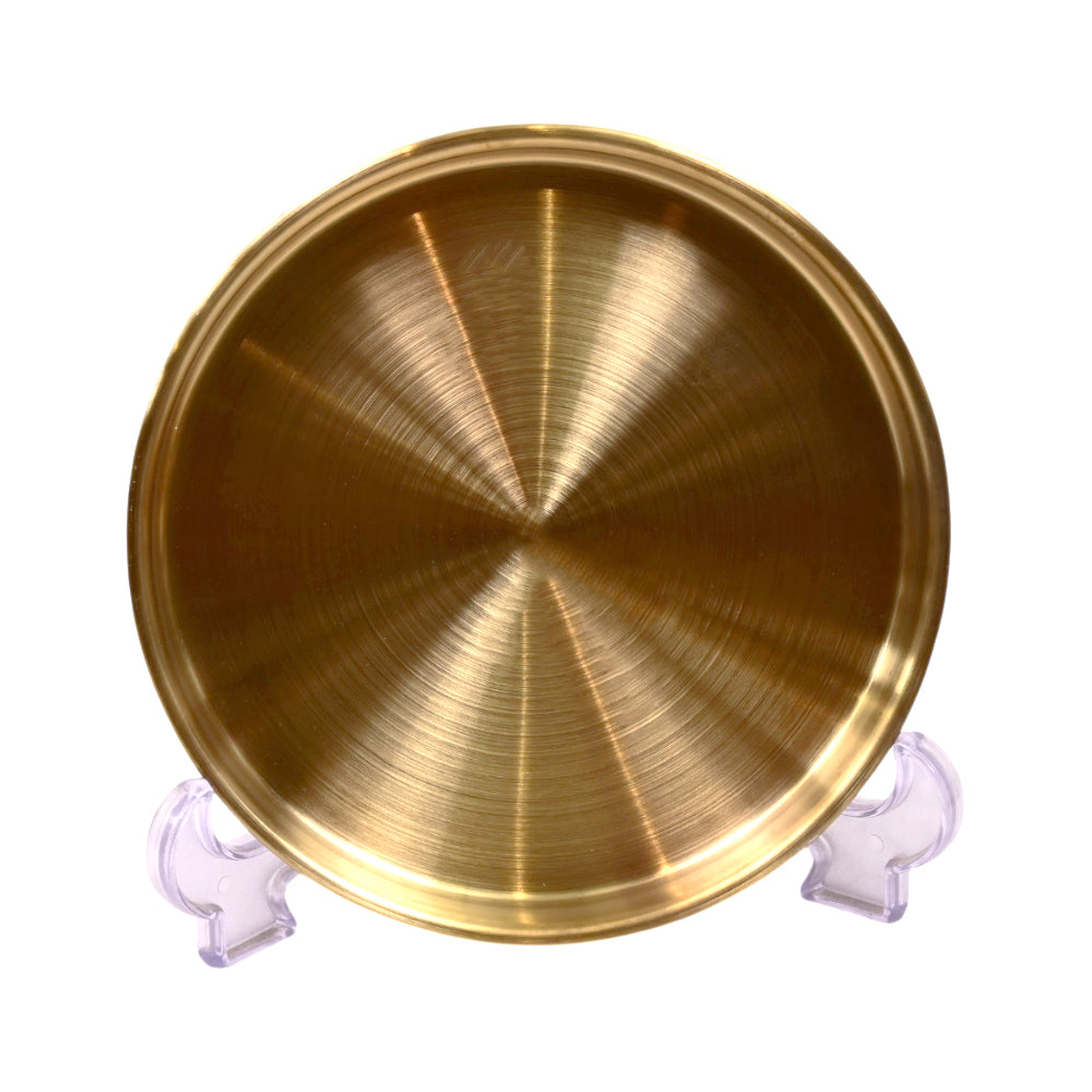 TRAY STEEL GOLDEN THALI STYLE 1731 Default Title - MamasJan Crockery