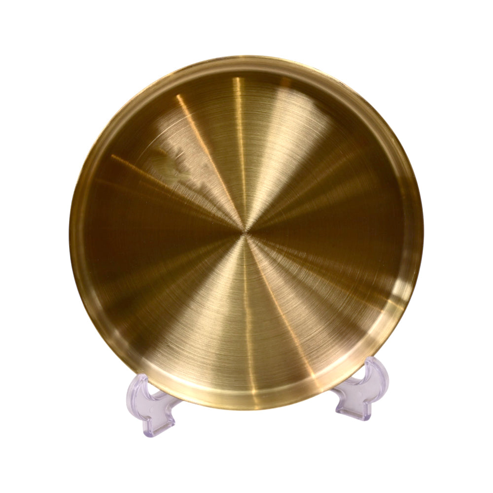 TRAY STEEL GOLDEN THALI STYLE 1732 Default Title - MamasJan Crockery