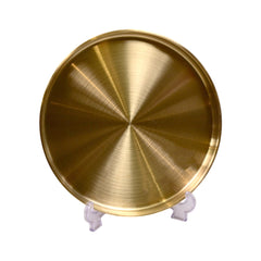 TRAY STEEL GOLDEN THALI STYLE 1733 Default Title - MamasJan Crockery