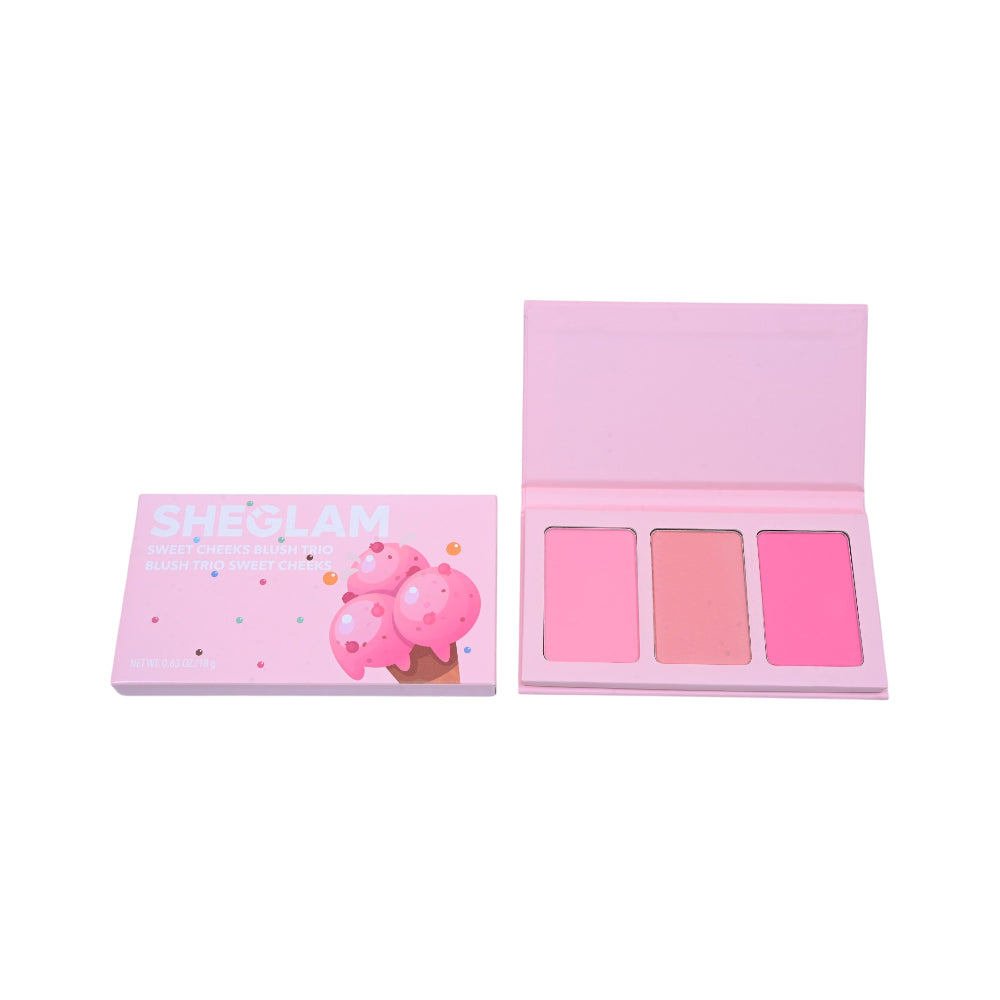 SHEGLAM SWEET CHEEKS BLUSH TRIO ENAMORED 18G Default Title - MamasJan Makeup