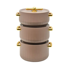 HOT POT SET 3PC FOREVER GOLD LBFW9152 BROWN Default Title - MamasJan Crockery