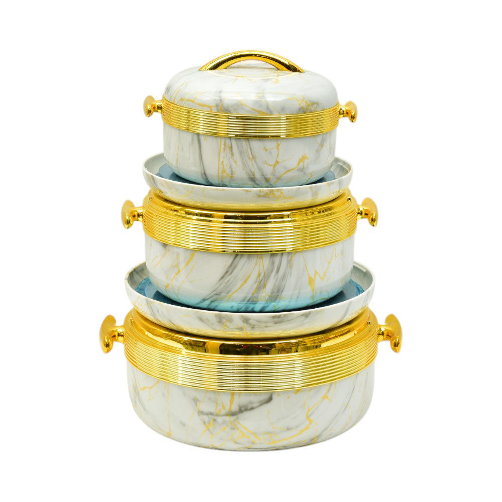 HOT POT SET 3PC SOUTHWEST KINNO LBFW2140T WHITE MARBLE Default Title - MamasJan Crockery