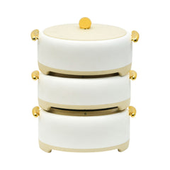 HOT POT SET 3PC FOREVER GOLD LBFW9253 WHITE Default Title - MamasJan Crockery