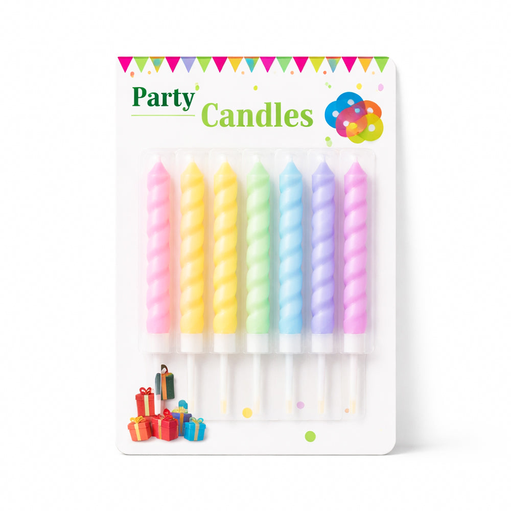 50707-56 PARTY TWISTED CANDLE COLORFUL IR Default Title - MamasJan Toys