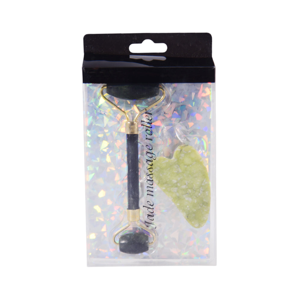 ANGUOER ROSE QUARTZ JADE DERMA ROLLER 2PC Default Title - MamasJan skincare
