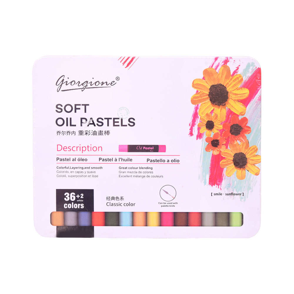 GOPT-36 SOFT OIL PASTELS 24PCS Default Title - MamasJan Toys