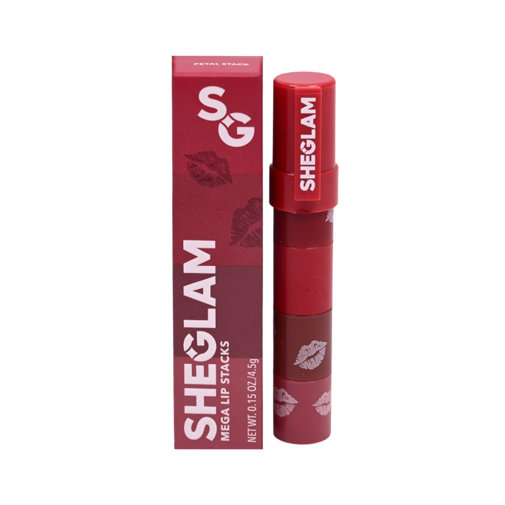 SHEGLAM MEGA LIP STACKS PINK PETAL STACK 4.5G Default Title - MamasJan Makeup