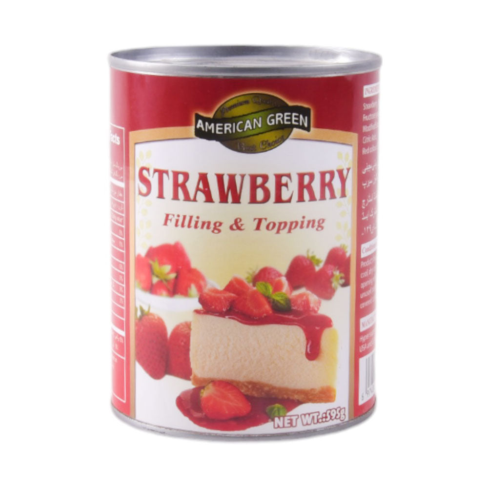 AMERICAN GREEN FILLING & TOPPING STRAWBERRY 595 GM Default Title - MamasJan Grocery
