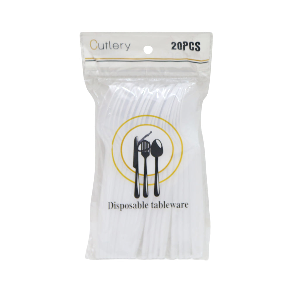 DISPOSIBLE SPOON WHITE 20PC PACK IR 50707-33 Default Title - MamasJan Grocery Nonfood