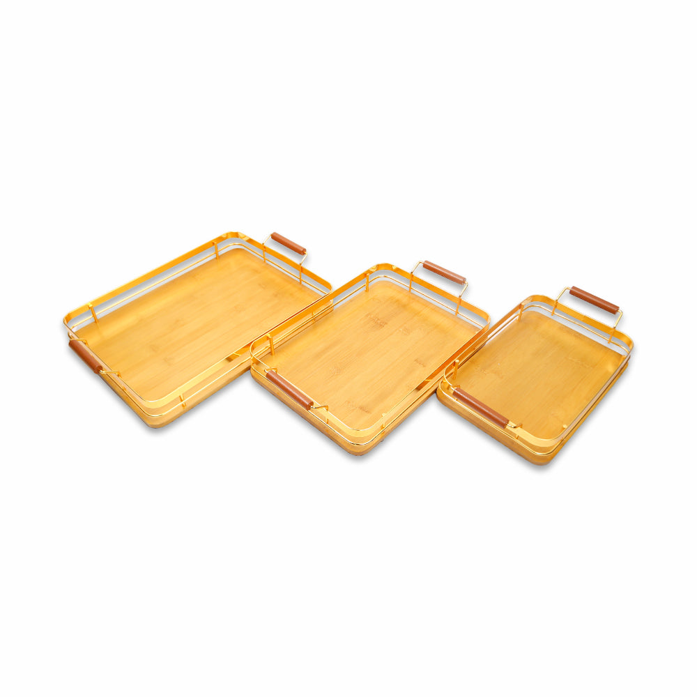 TRAY SET 3PC SQUARE IR 35990-1 Default Title - MamasJan Crockery