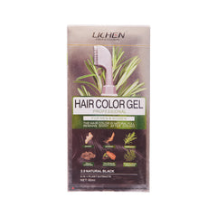 LICHEN COLOR GEL WITH COMB NATURAL BLACK 2 80ML Default Title - MamasJan haircare