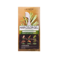 LICHEN COLOR GEL WITH COMB DARK BROWN 3 80ML Default Title - MamasJan haircare