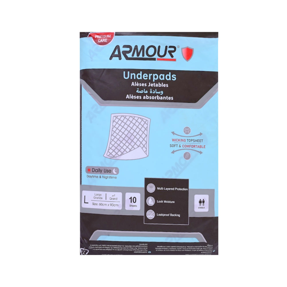 ARMOUR UNDER PADS FLUFFY 10 SHEETS Default Title - MamasJan Baby Maternity Care