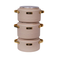 HOT POT SET 3PC FOREVER GOLD EHP BEIGE Default Title - MamasJan Crockery
