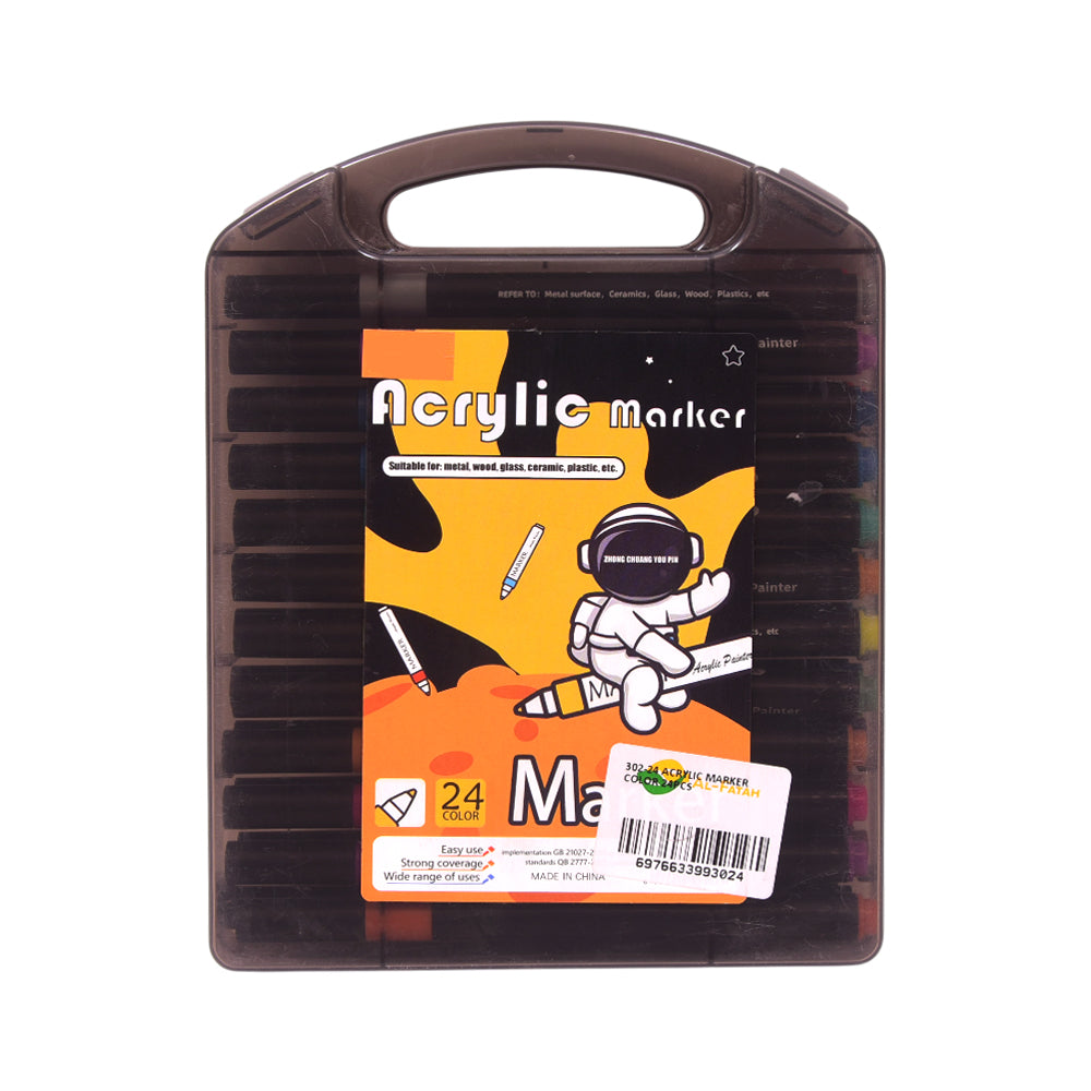302-24 ACRYLIC MARKER COLOR 24PCS Default Title - MamasJan Toys