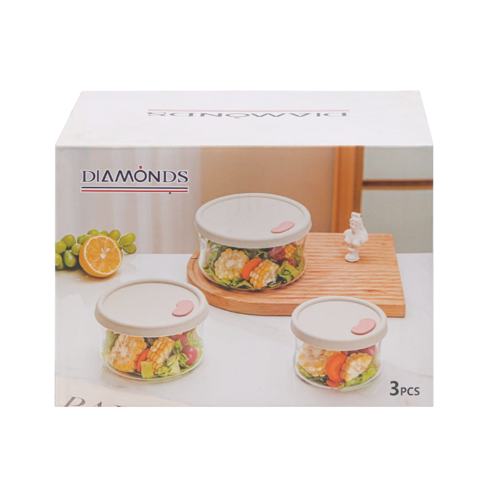 BOWL SET 3PC DIAMONDS TW-7 Default Title - MamasJan Crockery