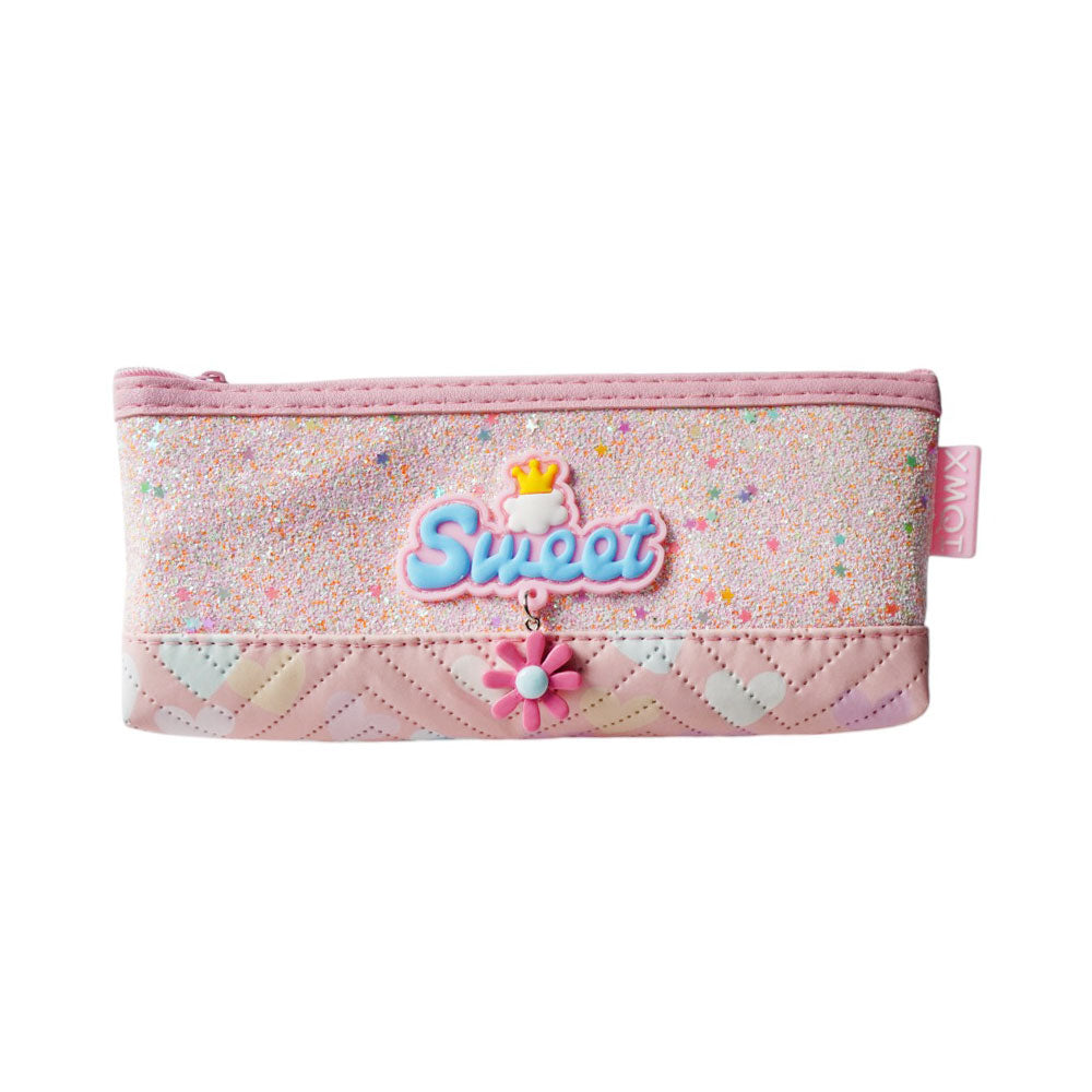 77-4 PENCIL POUCH GLITTER WITH ZIPPER SWEET Default Title - MamasJan Toys