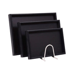 TRAY SET 3PC WOODEN ABC-562 Default Title - MamasJan Crockery