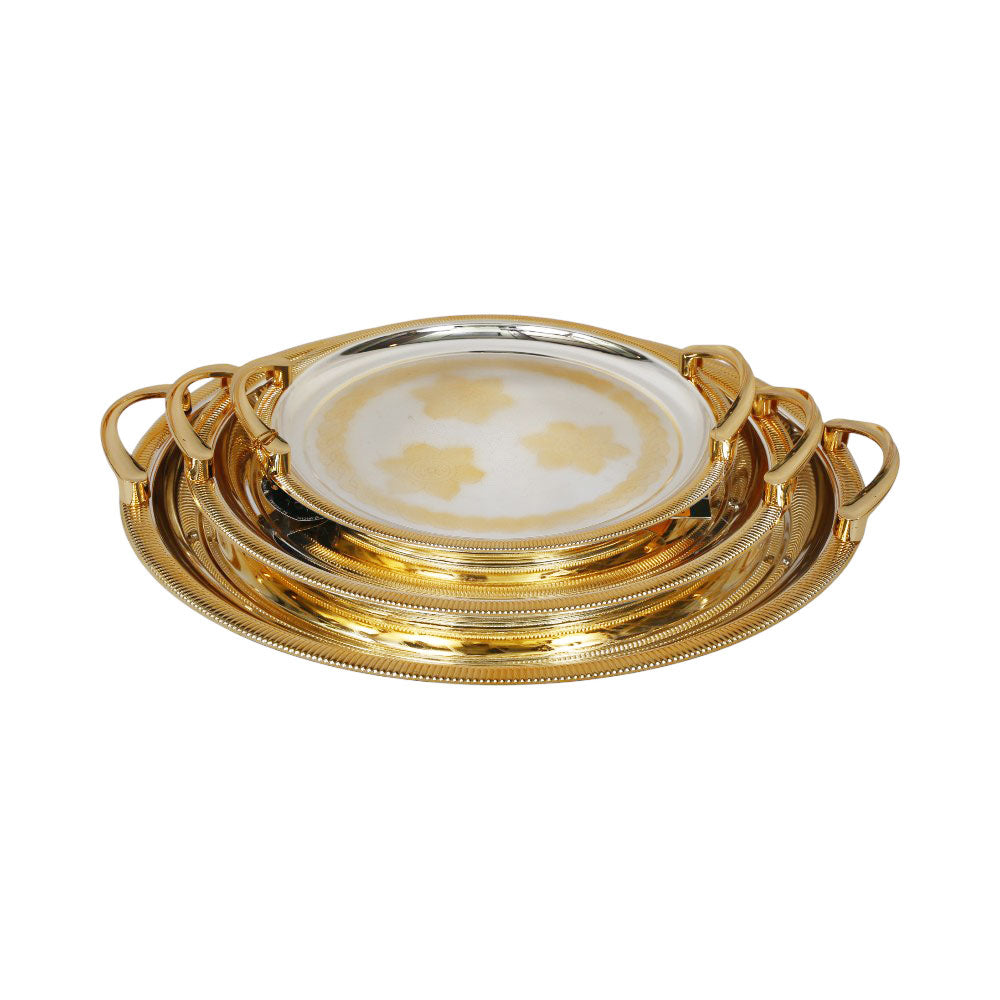 TRAY SET 3PC STEEL OPALINA T1560-3-SG Default Title - MamasJan Crockery