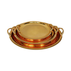TRAY SET 3PC STEEL OPALINA T1560-3-G Default Title - MamasJan Crockery