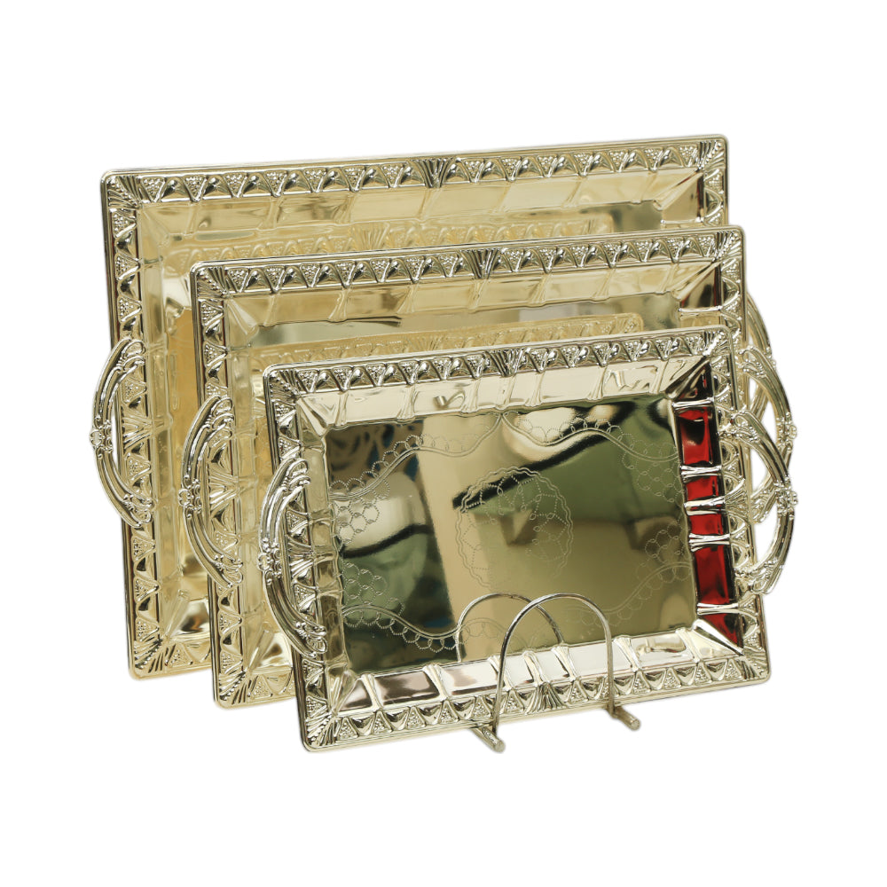 TRAY SET 3PC STEEL OPALINA T1664-3-S Default Title - MamasJan Crockery