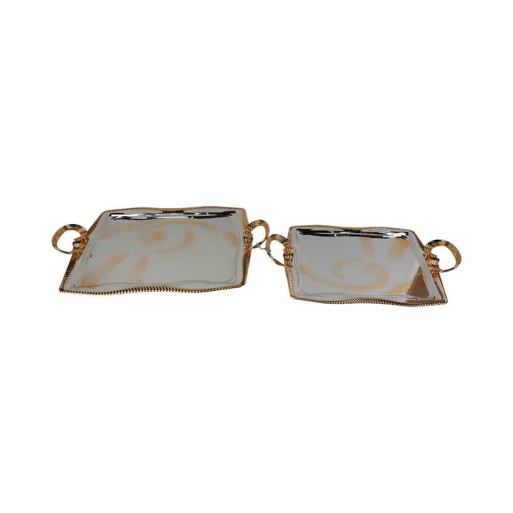 TRAY SET STEEL NAJIB 2PC NB4189 Default Title - MamasJan Crockery