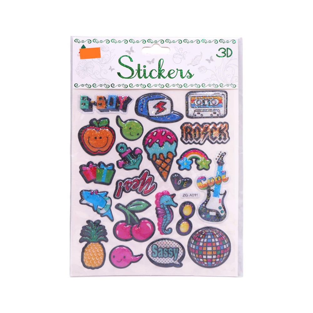 AAH 3D STICKER MIX CHARACTER Default Title - MamasJan Toys