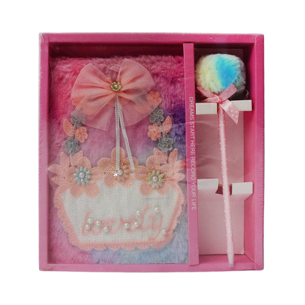 12-168 NOTE BOOK WITH PEN LOVE FURR Default Title - MamasJan Toys
