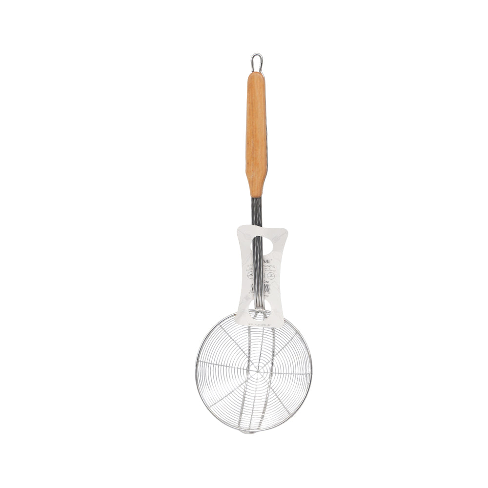 FRY STRAINER STEEL WOOD HANDLE 14CM Default Title - MamasJan Crockery