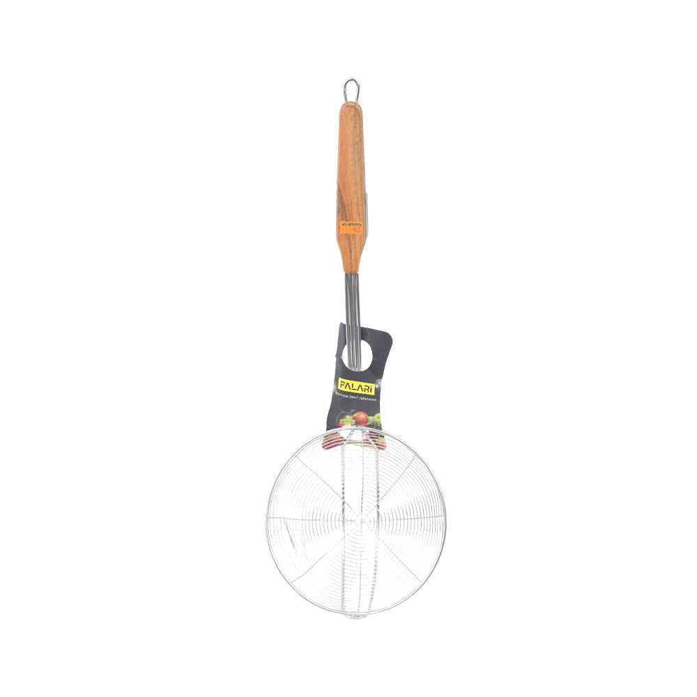 FRY STRAINER STEEL WOOD HANDLE 16CM Default Title - MamasJan Crockery