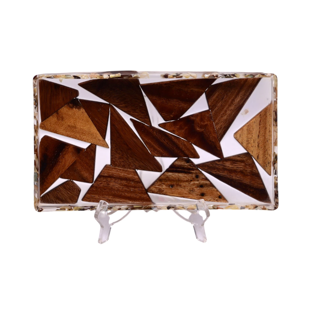 TRAY WOODEN IR Y08-4 Default Title - MamasJan Crockery