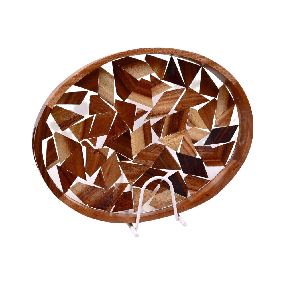 TRAY WOODEN IR YH6-40L Default Title - MamasJan Crockery