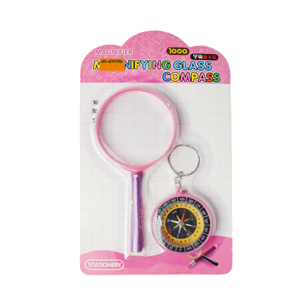 5164-6211 MAGNIFIER COMPASS IN CARD Default Title - MamasJan Toys