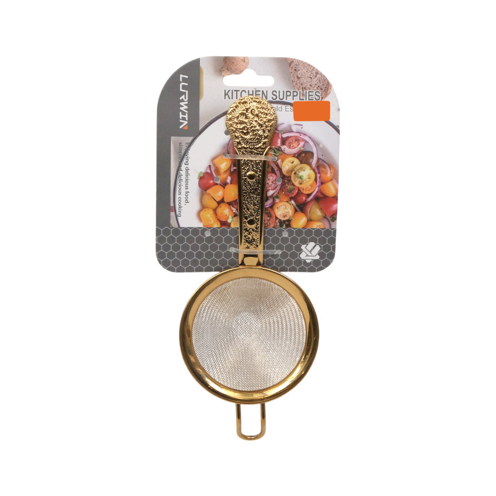 TEA STRAINER 8 CM LURWIN GOLDEN LY35275 ZIK Default Title - MamasJan Crockery
