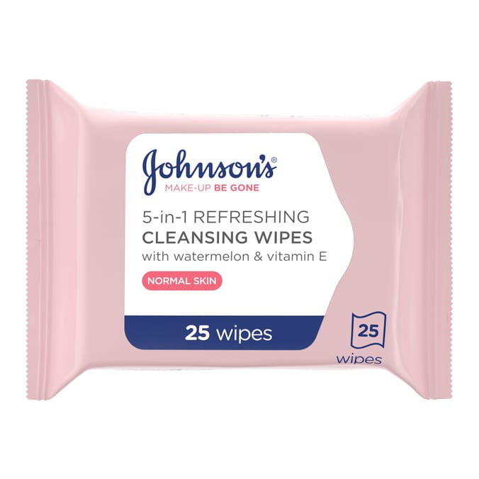 Johnson S Facial Wipes Make Up Be Gone 5 In 1 Refreshing 25 Wipes