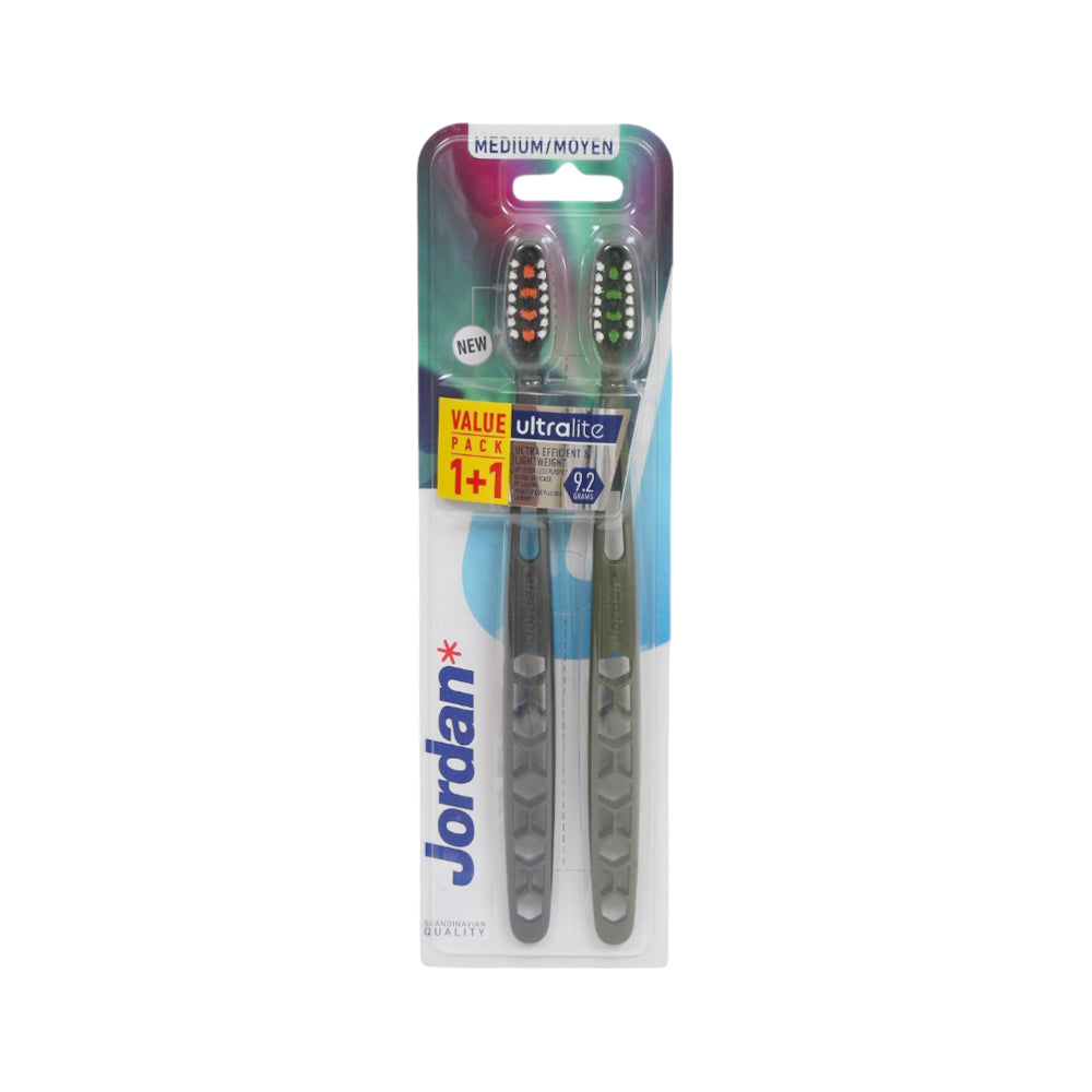 JORDAN ULTRALITE TOOTH BRUSH MEDIUM MOYEN VALUE PACK Default Title - MamasJan Grocery Nonfood