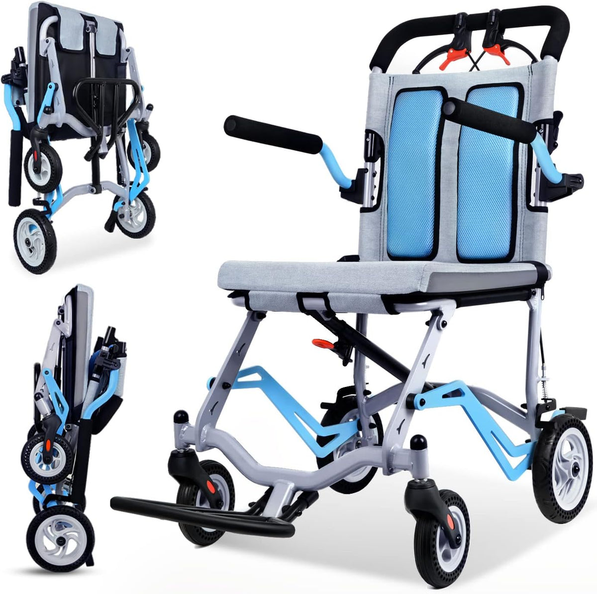 Foldable Lightweight Wheelchair Lc 1411 - The Healthcare Shop Pakistan