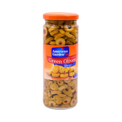AMERICAN GARDEN GREEN OLIVES SLICED 450 GM BASIC Default Title - MamasJan GroceryFoods