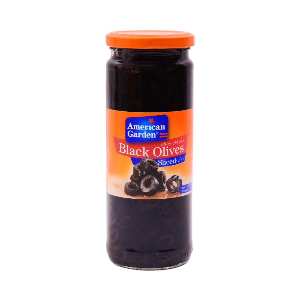 AMERICAN GARDEN BLACK OLIVEES SLICED 450 GM BASIC Default Title - MamasJan GroceryFoods
