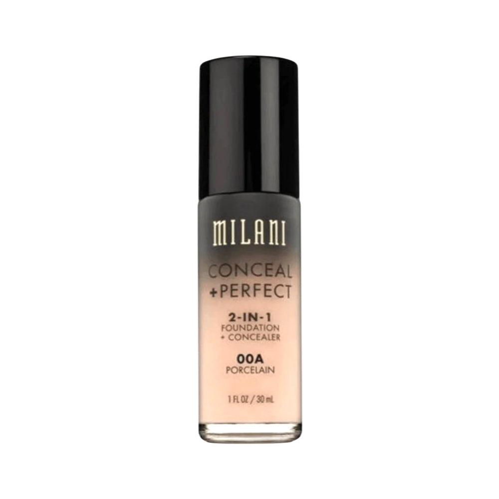 MILANI CONCEALER FOUNDATION 2 IN 1 00A PORCELAIN 30 ML Default Title - MamasJan Makeup