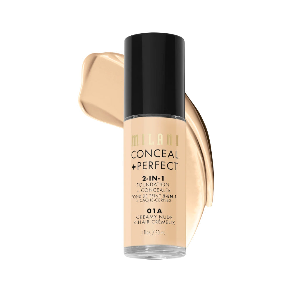 MILANI CONCEALER FOUNDATION 2 IN 1 01 A CREAMY NUDE 30 ML Default Title - MamasJan Makeup