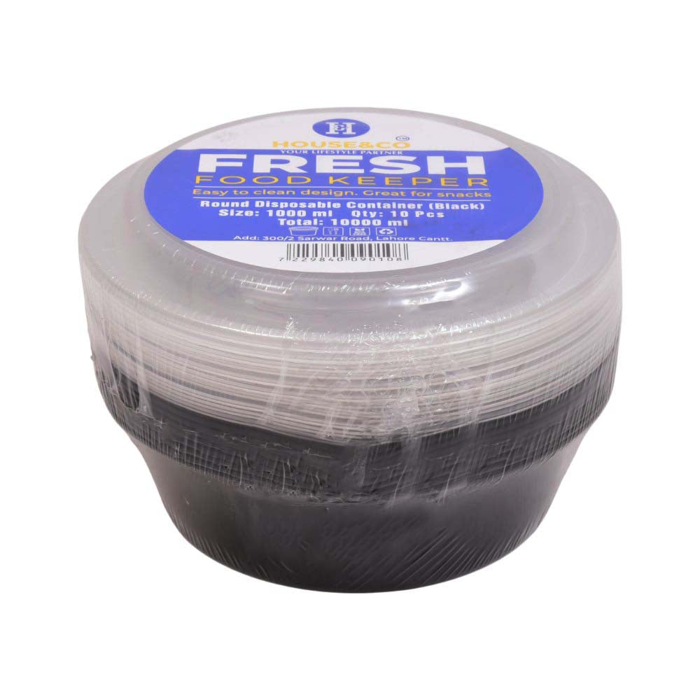 HOUSE & CO. DISP RICE BOWL BLACK 1000ML Default Title - MamasJan Grocery Nonfood