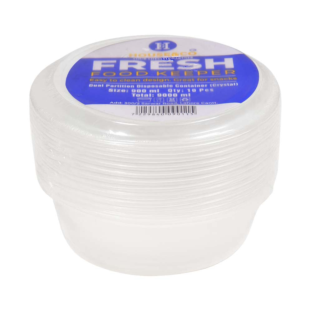 HOUSE & CO. DISP RICE BOWL PARTITION CLEAR 900ML Default Title - MamasJan Grocery Nonfood