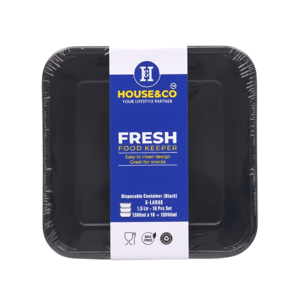 HOUSE & CO. DISP CONTAINER BLACK 1500ML Default Title - MamasJan Grocery Nonfood
