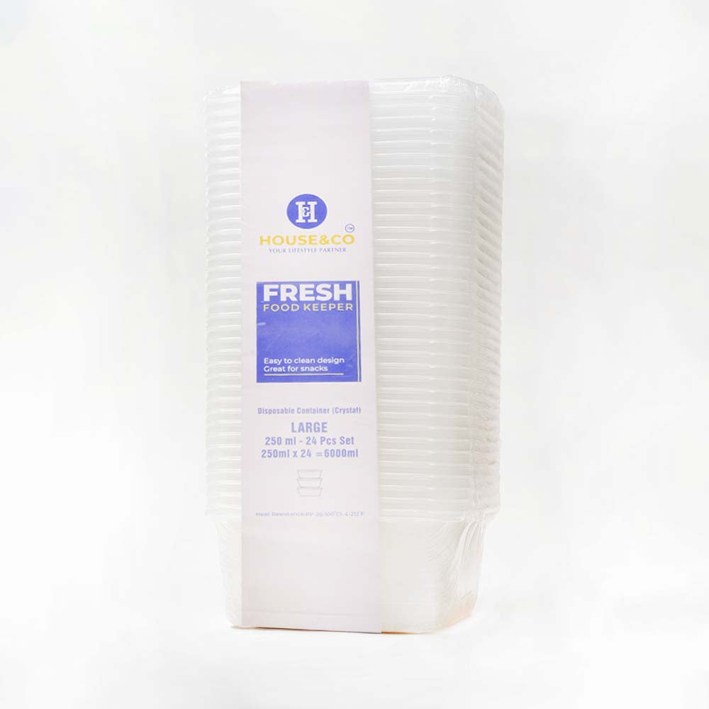 HOUSE & CO. DISP RECT. CONTAINER CLEAR 250ML Default Title - MamasJan Grocery Nonfood