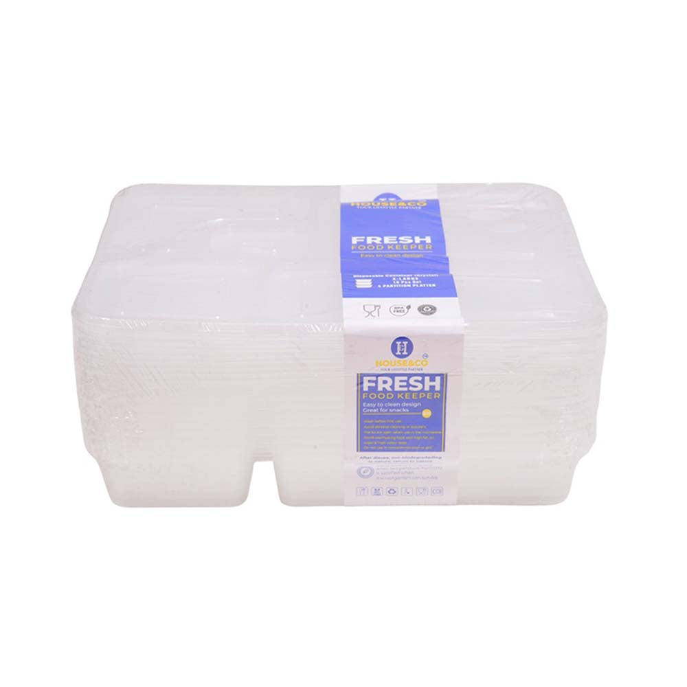 HOUSE & CO. DISP. CLEAR PARTITION PLATTER Default Title - MamasJan Grocery Nonfood