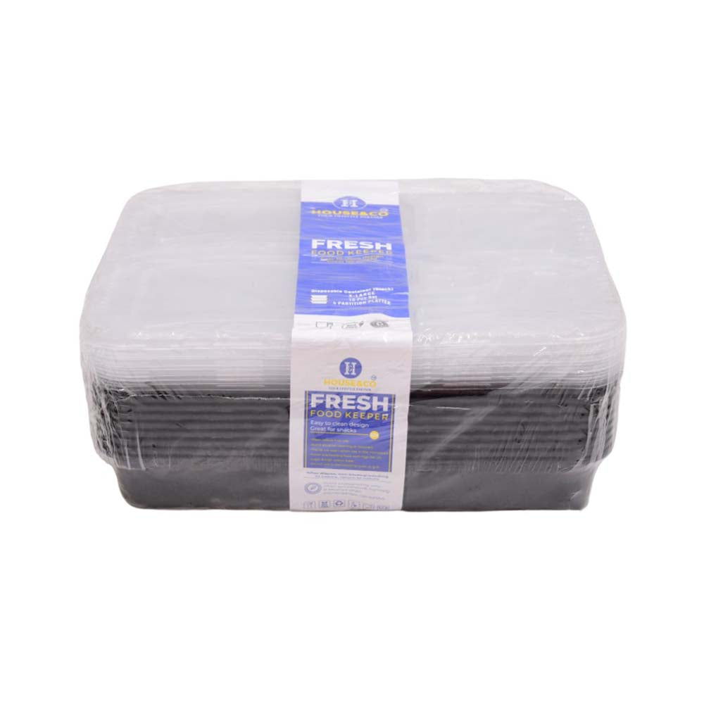 HOUSE & CO. DISP. BLACK PARTITION PLATTER Default Title - MamasJan Grocery Nonfood