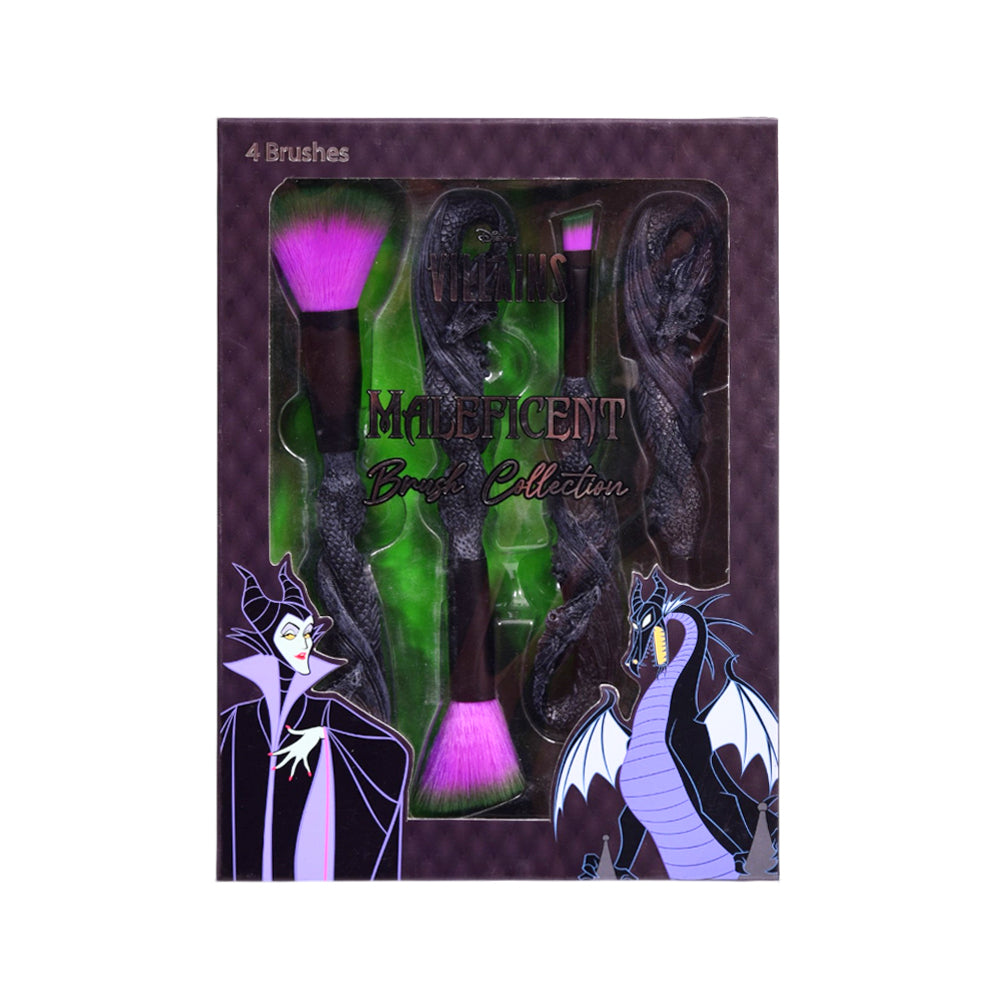 DISNEY VILLAINS MALEFICENT 4PC BRUSH SET Default Title - MamasJan Makeup