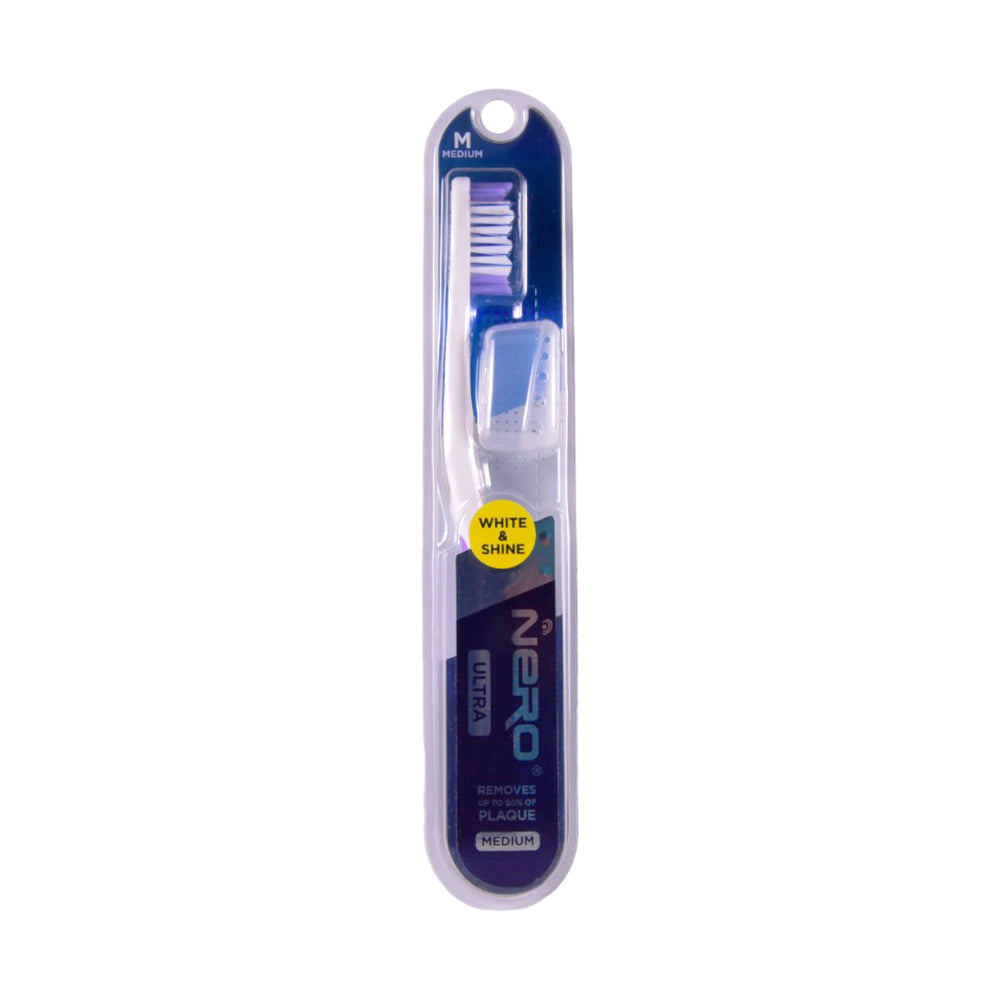 NERO ULTRA TOOTH BRUSH WHITE & SHINE MEDIUM K107 Default Title - MamasJan Grocery Nonfood